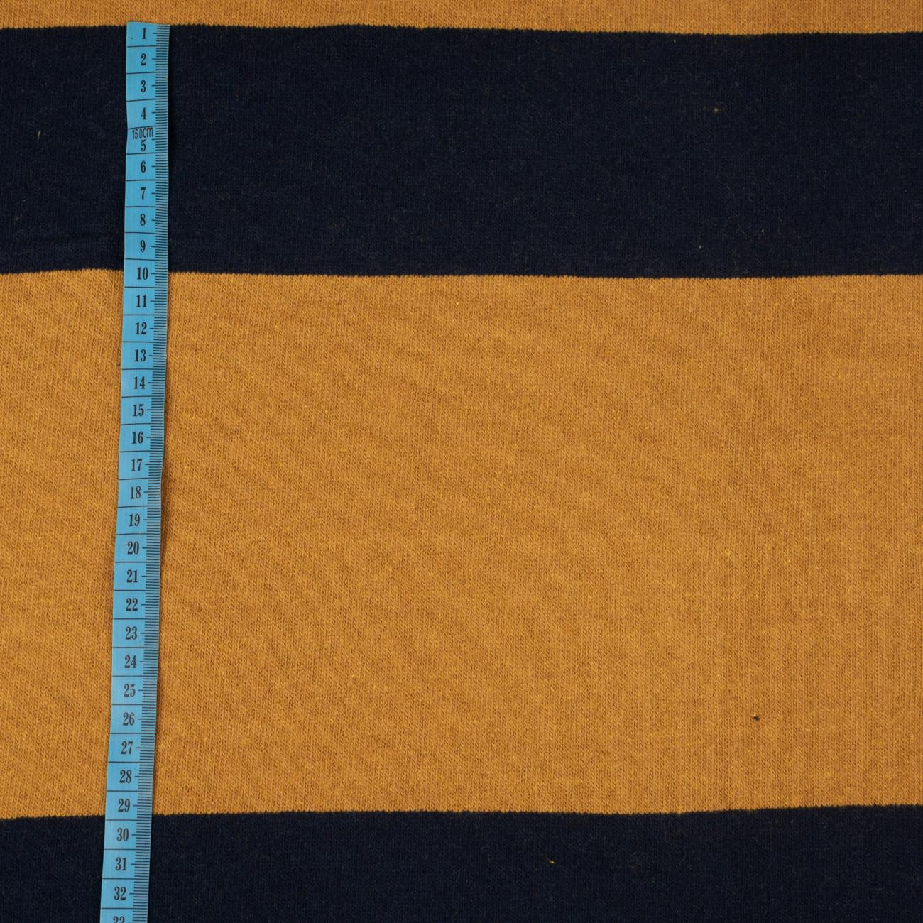 STREIFEN NAVY - Senf - Strickpullover aus Schmirgel 270g