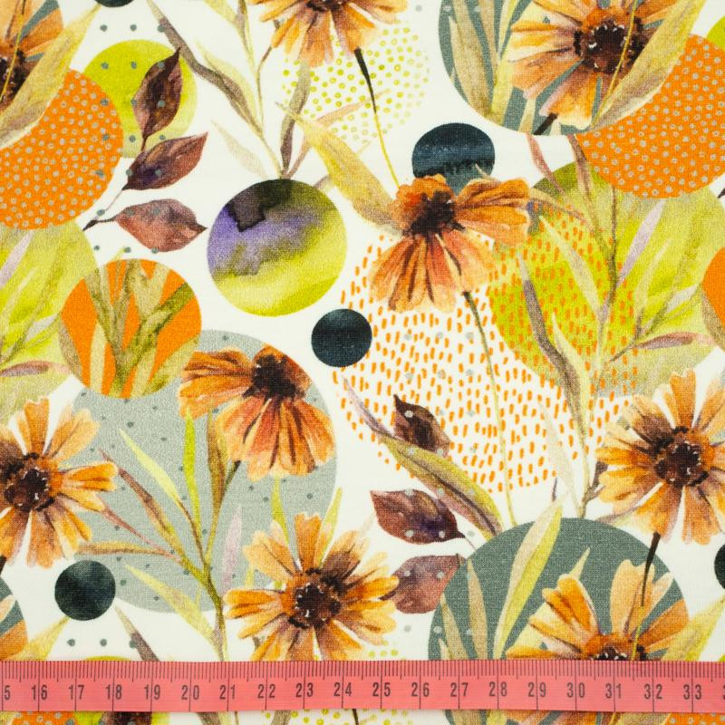 ORANGE KORNBLUMEN - bio single jerset mit Elastan TE210 Sommersweat