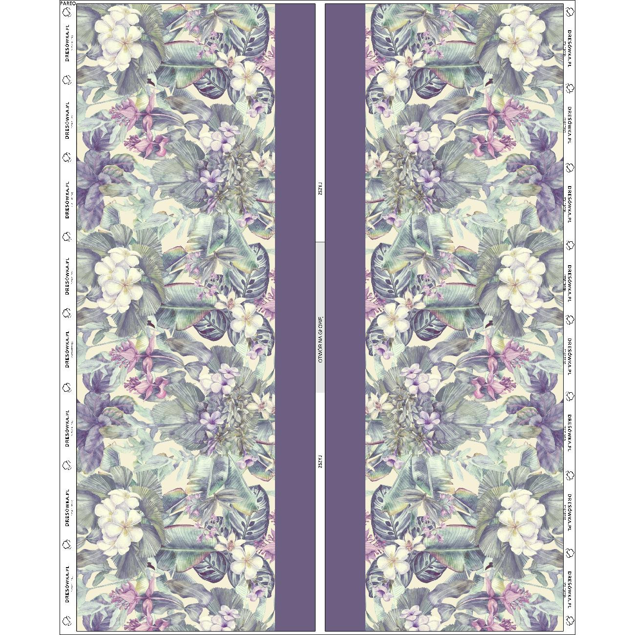 PAREO - PURPLE FLORAL - Nähset 