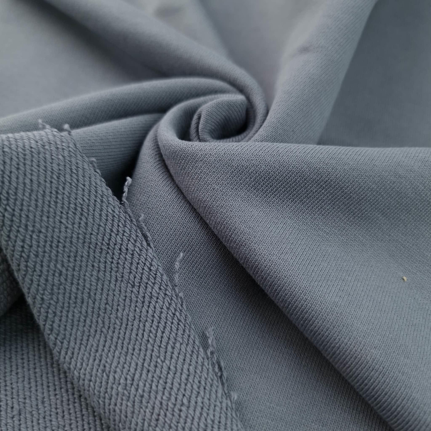 Diagonal-French Terry / HEAVY 450g - GRAU