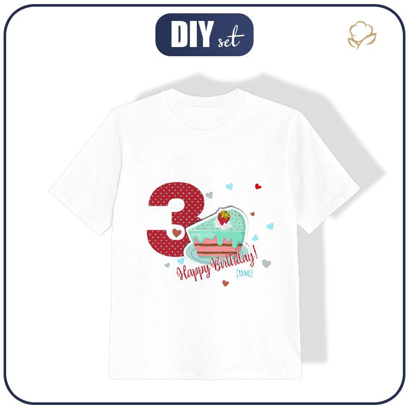 KINDER T-SHIRT-  3. GEBURTSTAG / GEBURTSTAG TORTE - Single Jersey