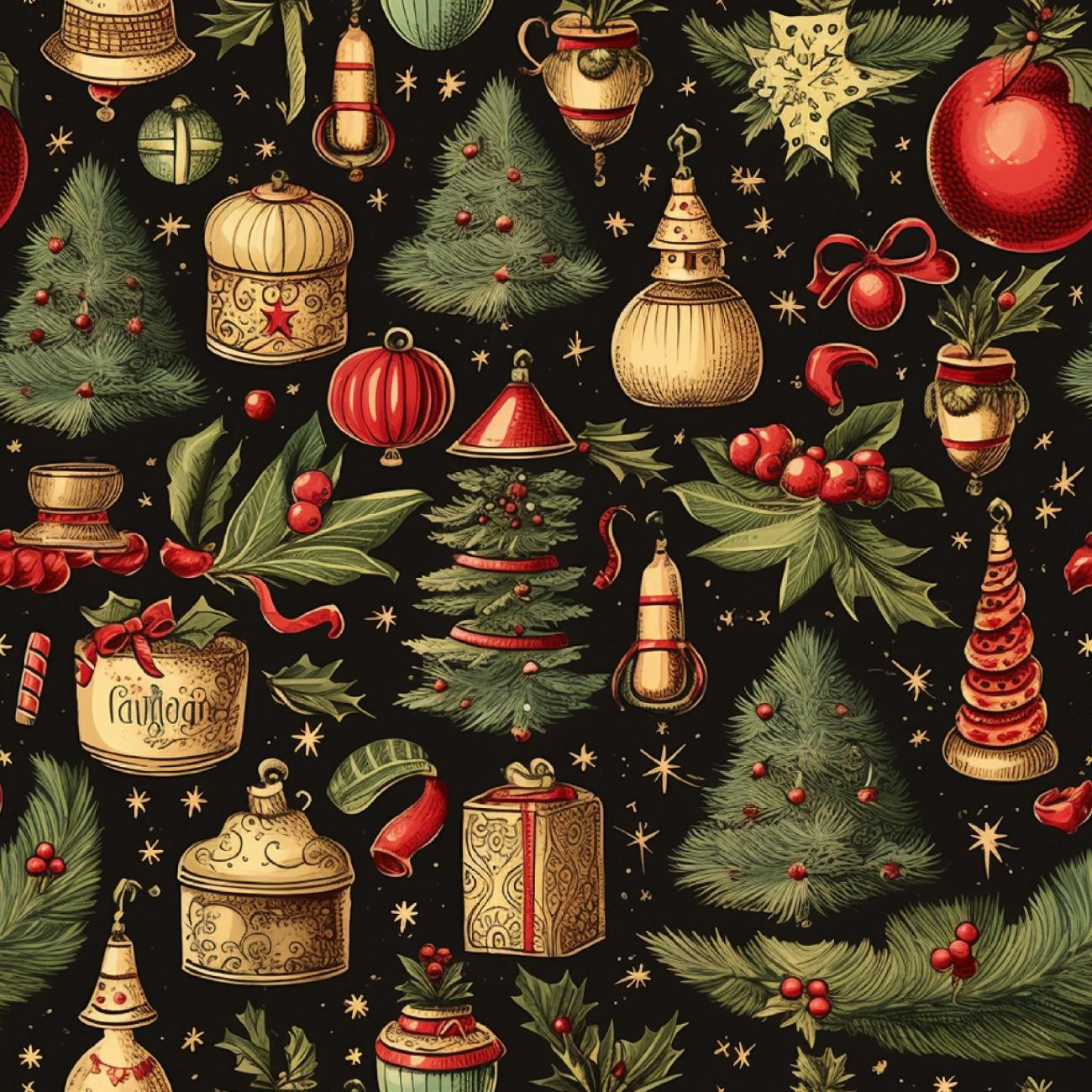 Vintage Christmas wz.11 - leichte Maschenware angeraut