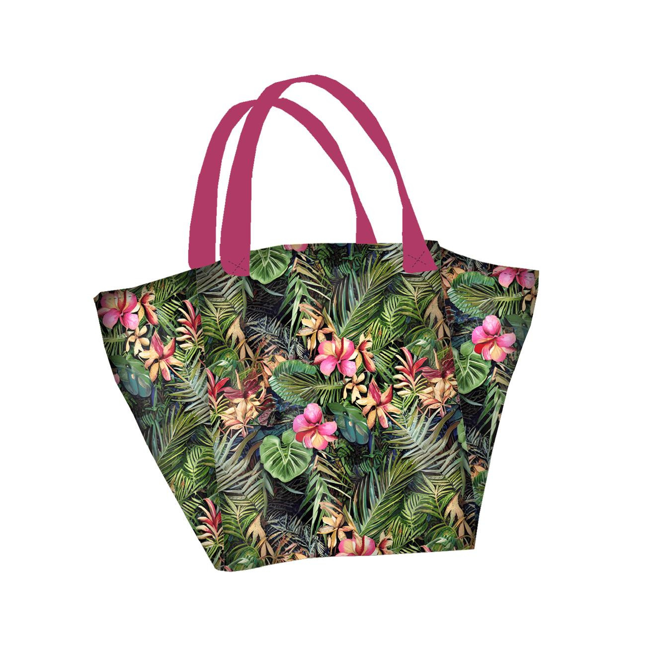 XL Tasche mit Utensilientasche 2 in 1 - WILD JUNGLE wz.2- Nähset