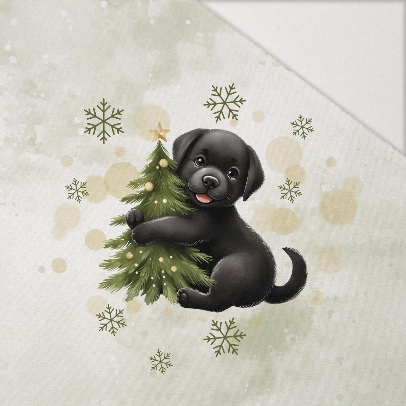 WINTER ANIMALS wz.10 - Paneel (60cm x 50cm) Hydrophober angerauter Wintersweat