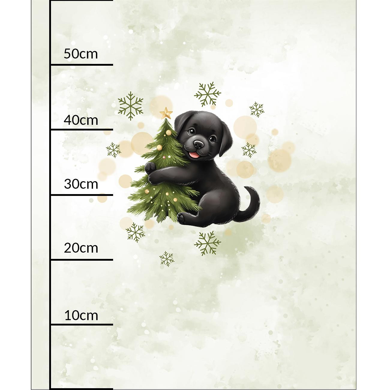 WINTER ANIMALS wz.10 - Paneel (60cm x 50cm) Hydrophober angerauter Wintersweat