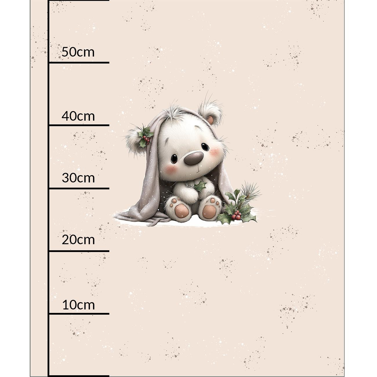 WINTER ANIMALS wz.11 - panel (60cm x 50cm) Wintersweat angeraut mit Elastan ITY