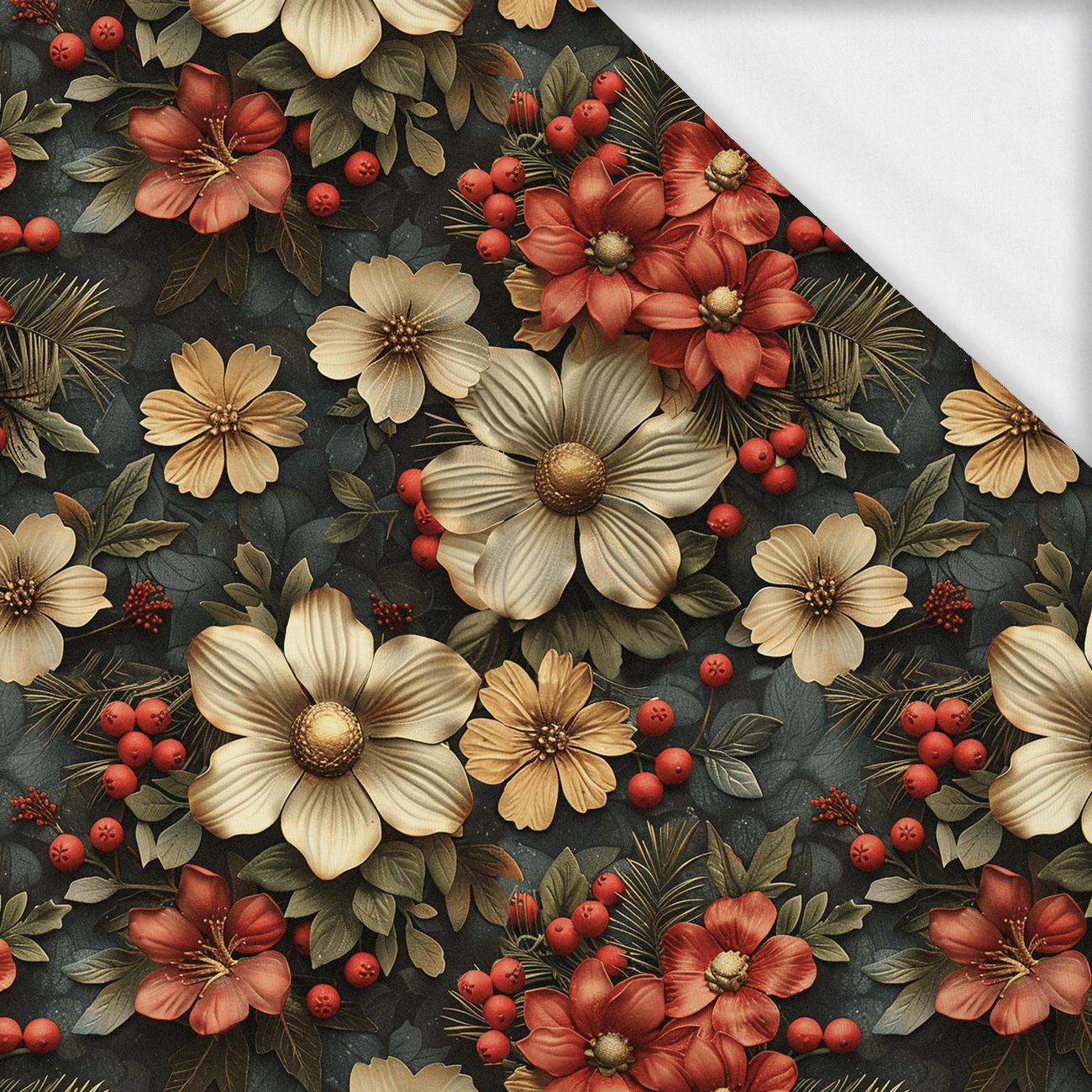 WINTER FLOWERS WZ.17- Single Jersey mit Elastan ITY