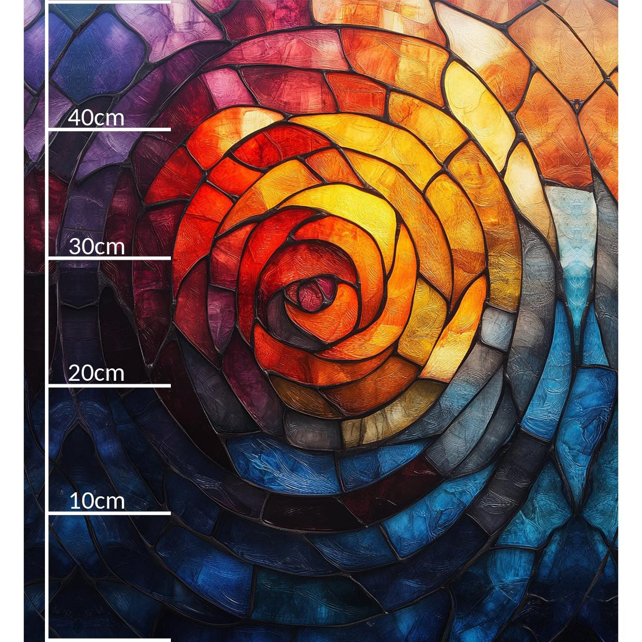 STAINED GLASS WZ.3  (46 cm x 50 cm) - dickes geprägtes Kunstleder