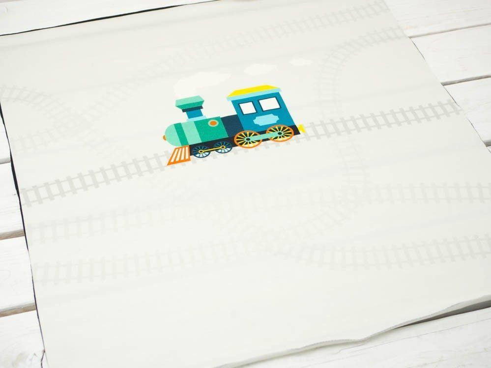 LOKOMOTIVE / blau - Paneel Single Jersey TE210