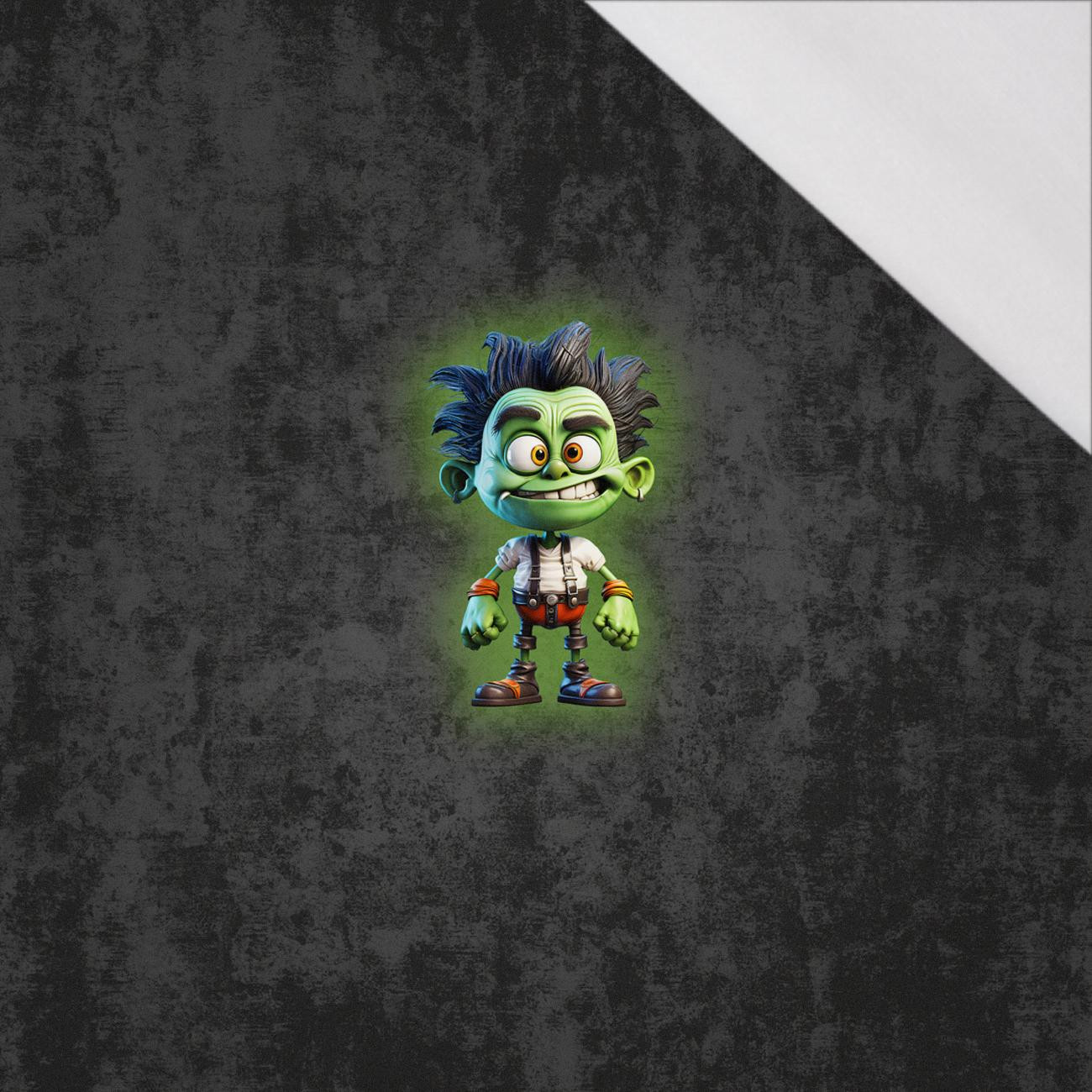 FRANKENSTEIN cute halloween wz.7-panel (60cm x 50cm) - Single Jersey mit Elastan ITY