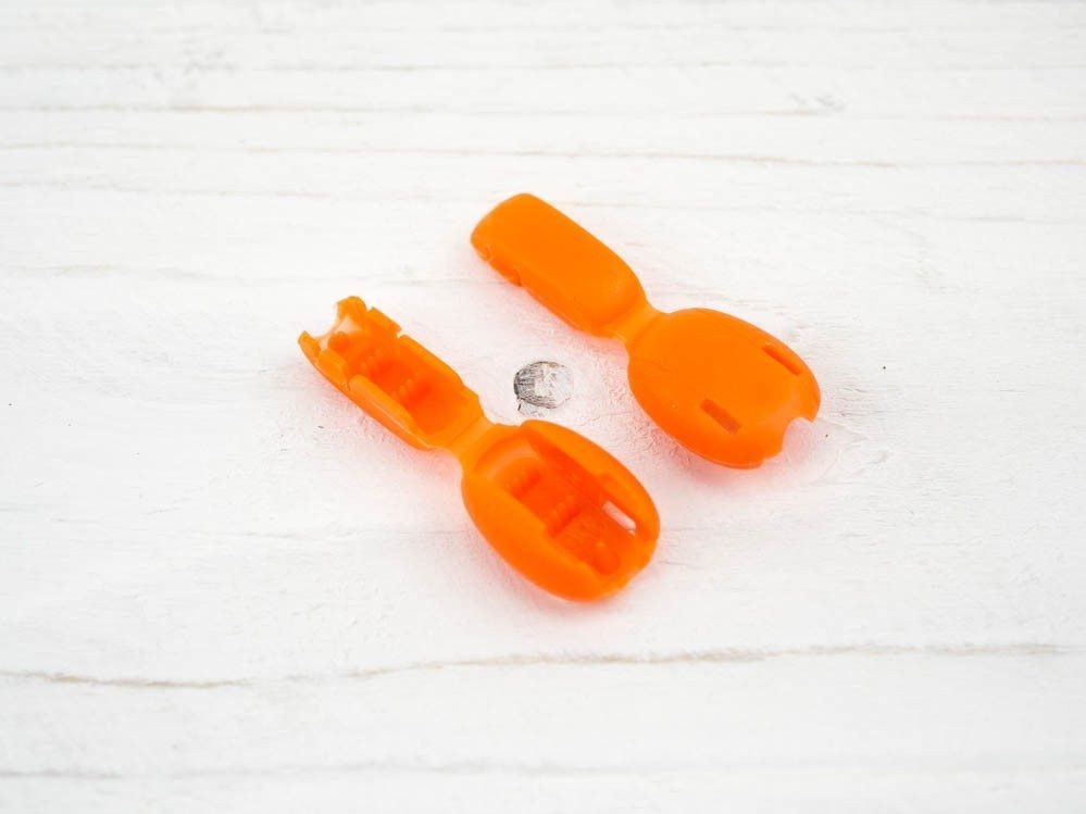 Kunststoff Endstück 18,5 mm zum eindrücken - orange