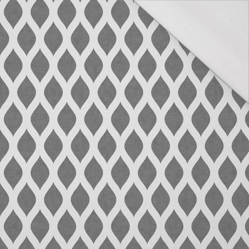 KETTE (GRAU) / weiß - bio single jerset mit Elastan  Sommersweat