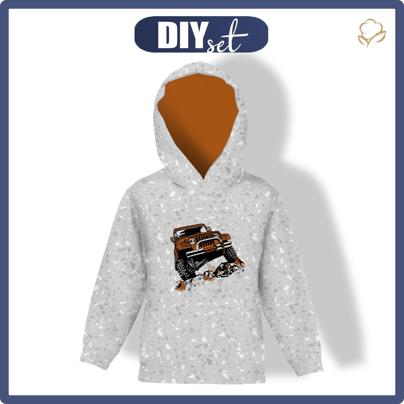 KINDER HOODIE (ALEX) - JEEP / TERRAZZO - Nähset