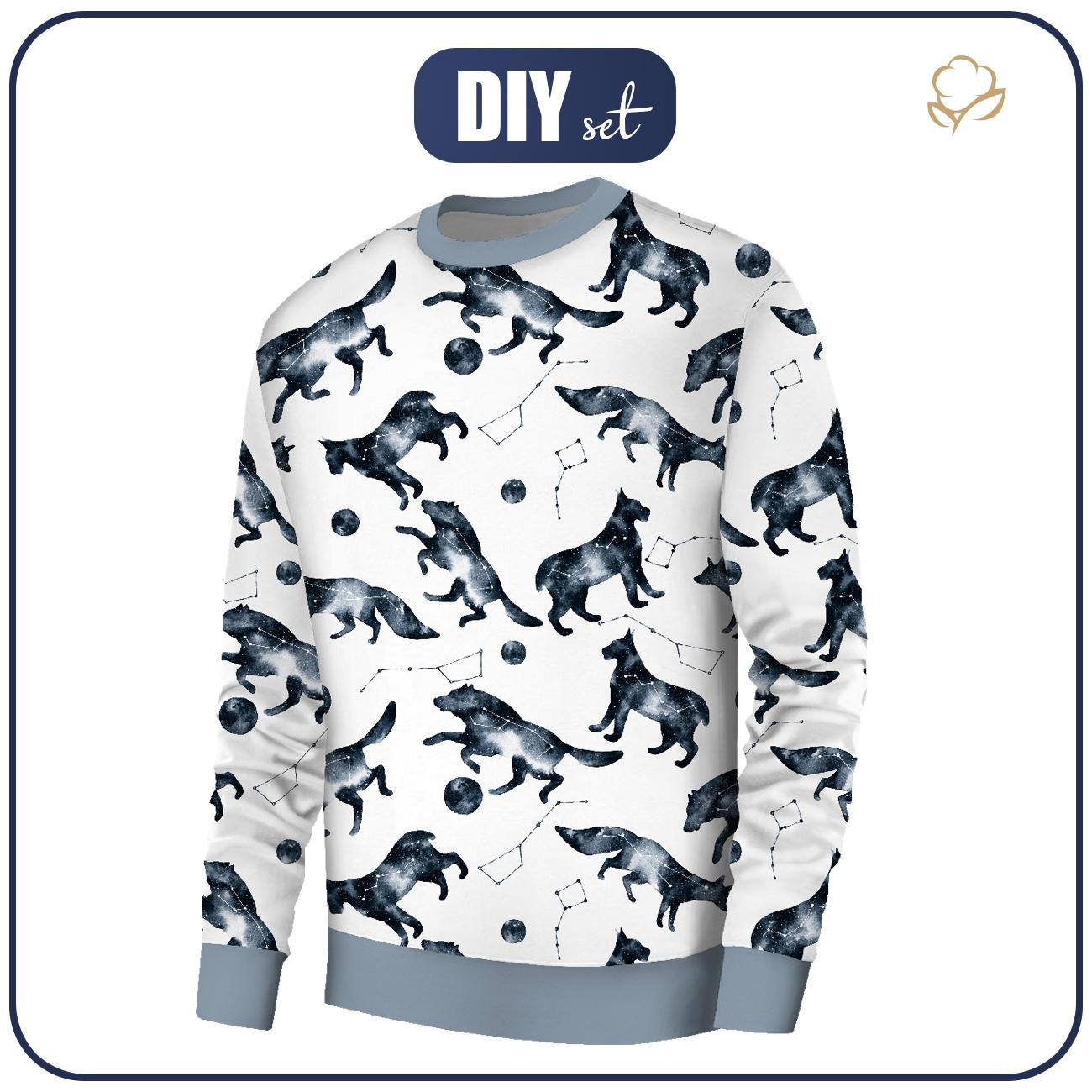 BASIC HERREN SWEATSHIRT (OREGON) - WALDTIERE (GALAKTISCHE TIERE) - Nähset