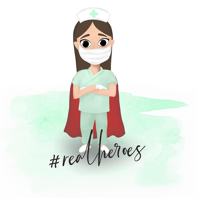 KRANKENSCHWESTER Ms. 2  (REAL HEROES) / weiß  - Panel