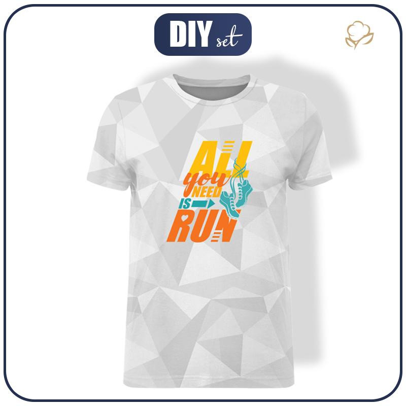 HERREN T-SHIRT - ALL YOU NEED US RUN / eis - Single Jersey 