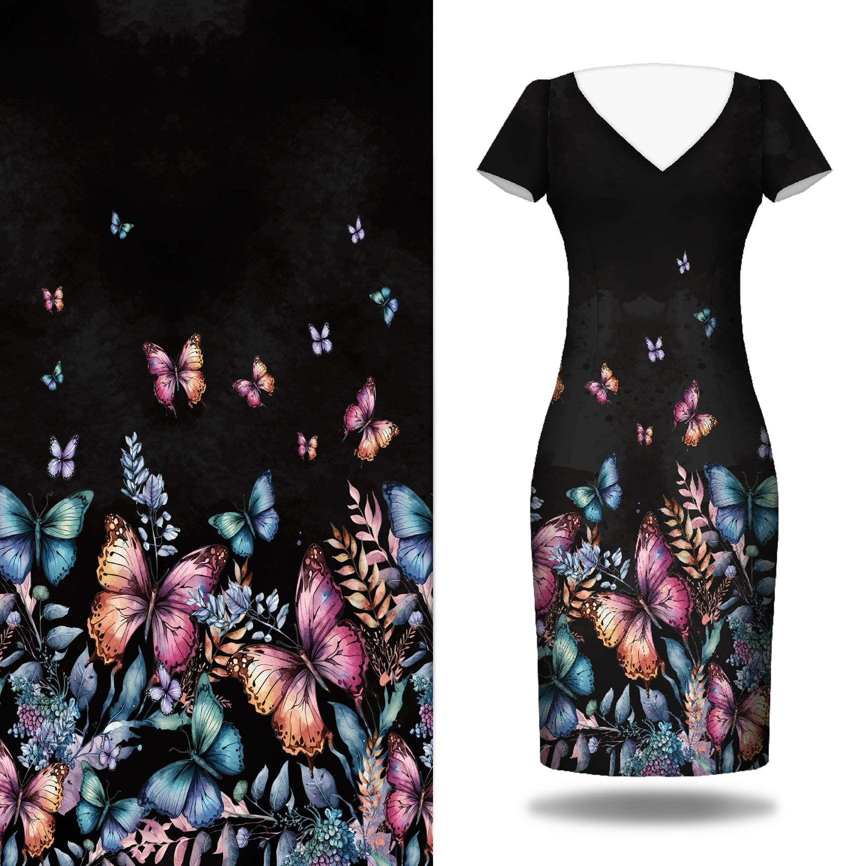 BEAUTIFUL BUTTERFLY WZ. 4 - Kleid-Panel PTE200