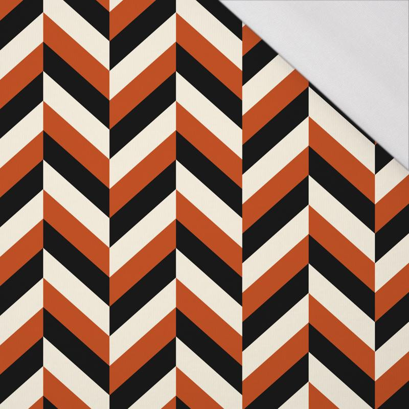 HALLOWEEN FISCHGRATMUSTER / dunkelrot - bio single jerset mit Elastan Sommersweat