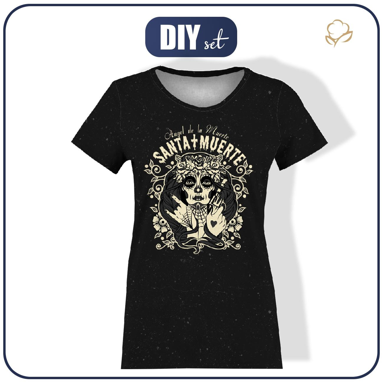 DAMEN T-SHIRT - SANTA MUERTE - Nähset