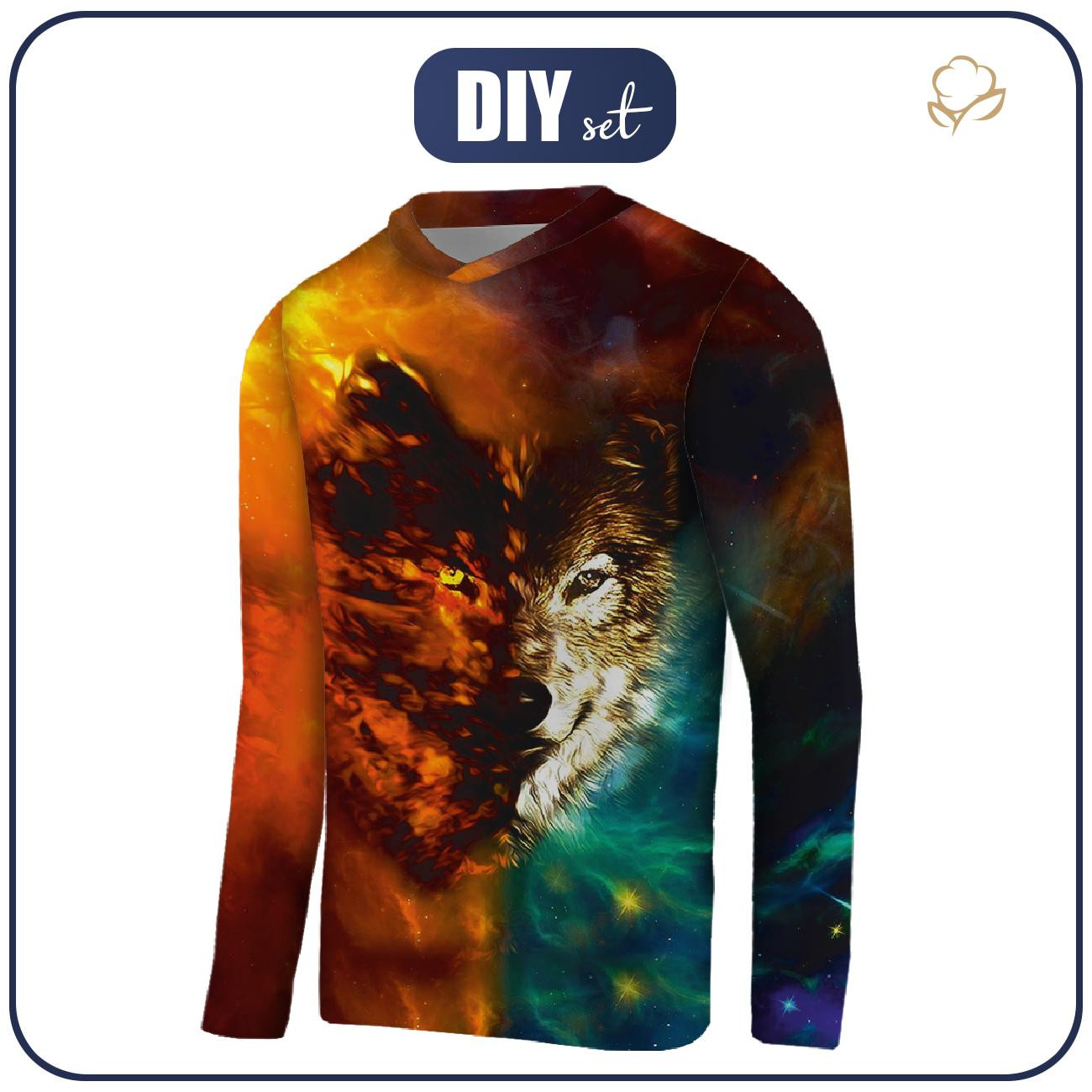 THERMO HERREN BLUSE (JIM) - WOLF / Galaxis - Nähset