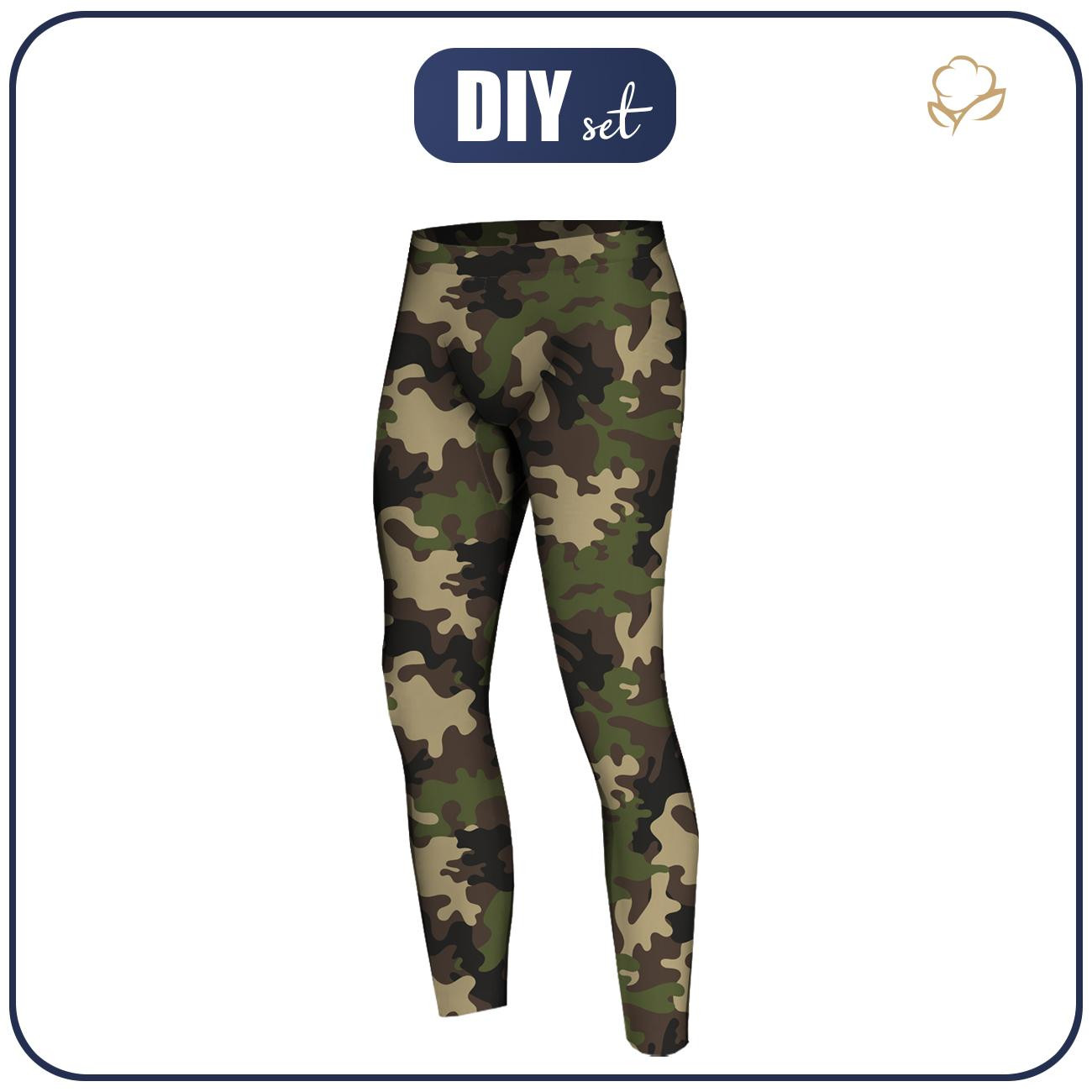 HERREN THERMO LEGGINGS (JACK) - CAMOUFLAGE OLIVE - Nähset