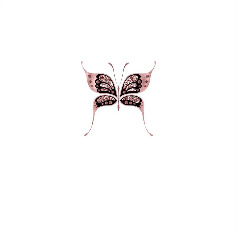SCHMETERLING M.5 (GLITTER SCHMETTERLINGE) - Paneel 50cm x 50cm