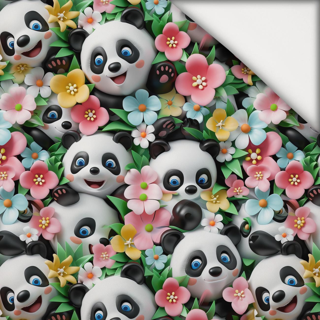 PANDY / BLUMEN M. 3 - leichte Maschenware angeraut