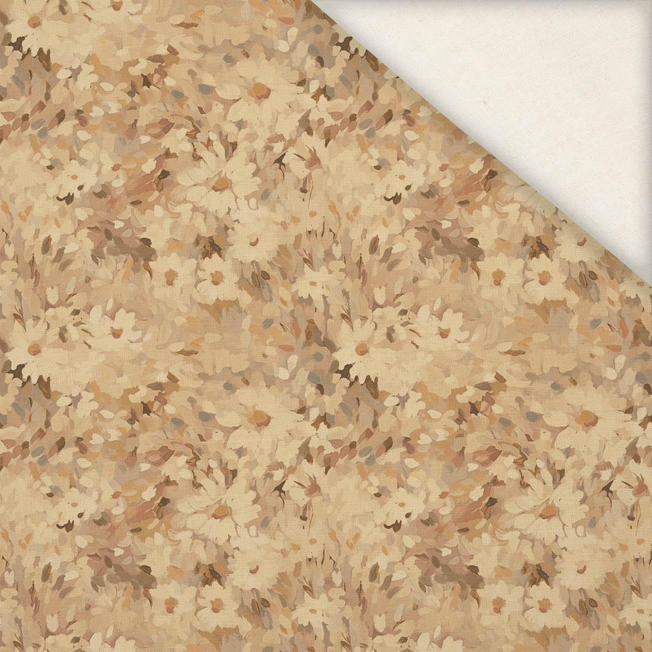 BEIGE / FLOWERS - Leinen 100%