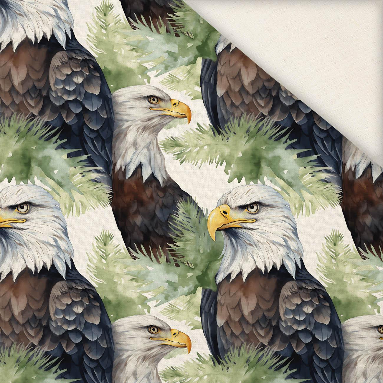 PASTEL BALD EAGLE - Leinen 100%