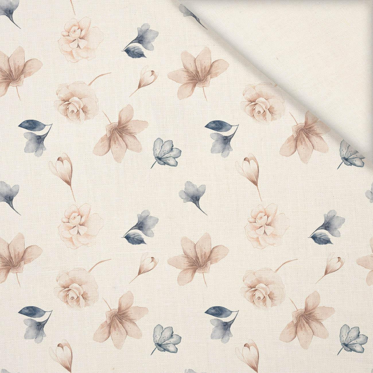 RETRO FLOWERS M. 6 - Slub Weave 