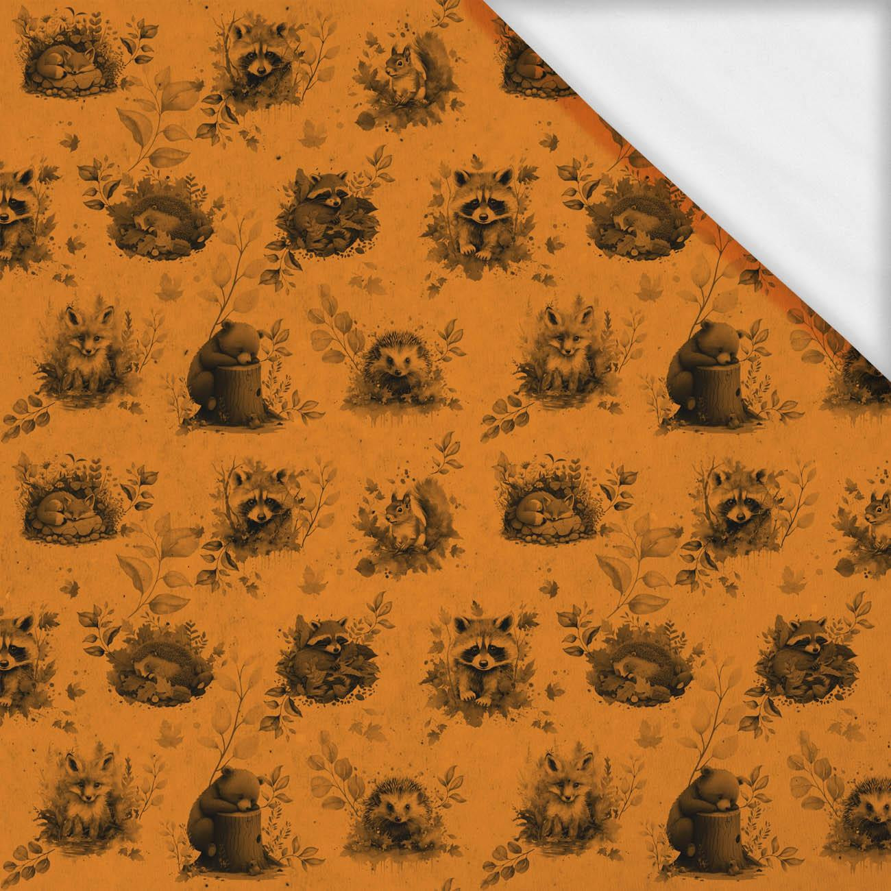 HERBSTTIERE / senf- Single Jersey mit Elastan ITY