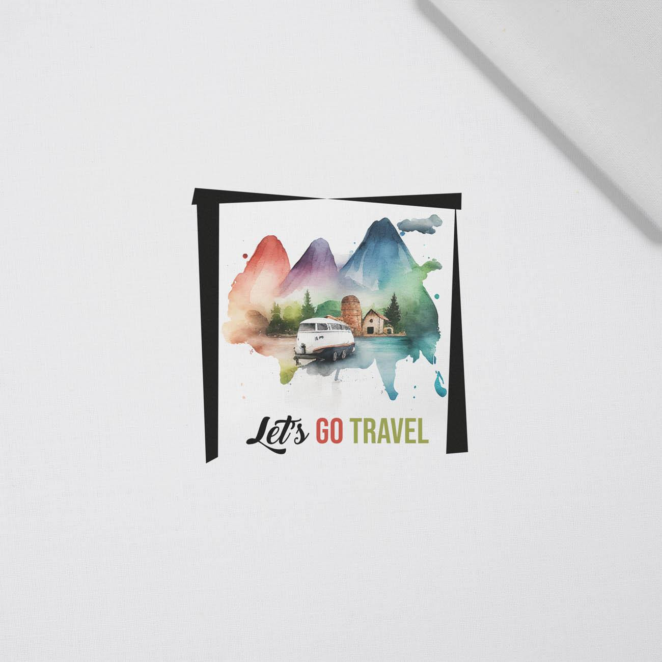 LET'S GO TRAVEL - Paneel (40cm x 40cm) Baumwoll Webware