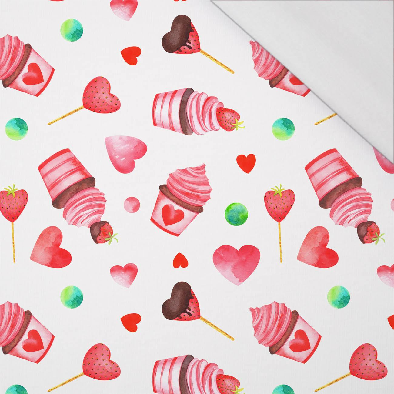 EIS UND ERDBEEREN  - bio single jerset mit Elastan Sommersweat