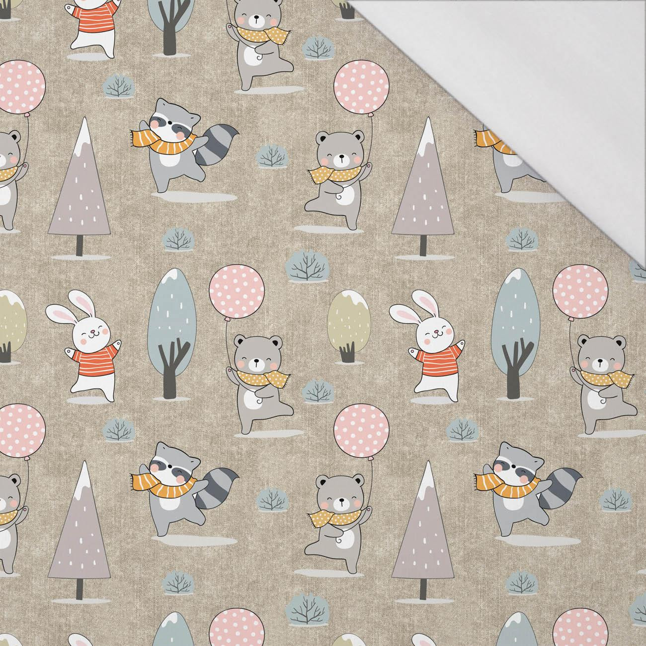 WINTERPARTY MS. 2 (WINTERSPIEL) / ACID WASH BEIGE - bio single jerset mit Elastan Sommersweat