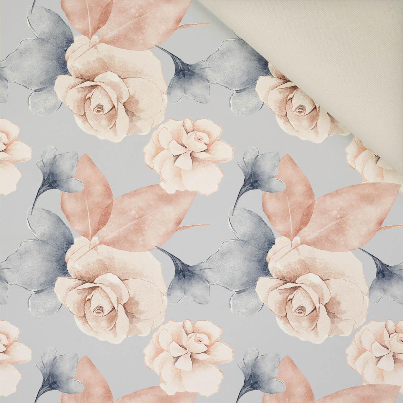 RETRO FLOWERS M. 4- Polster- Velours