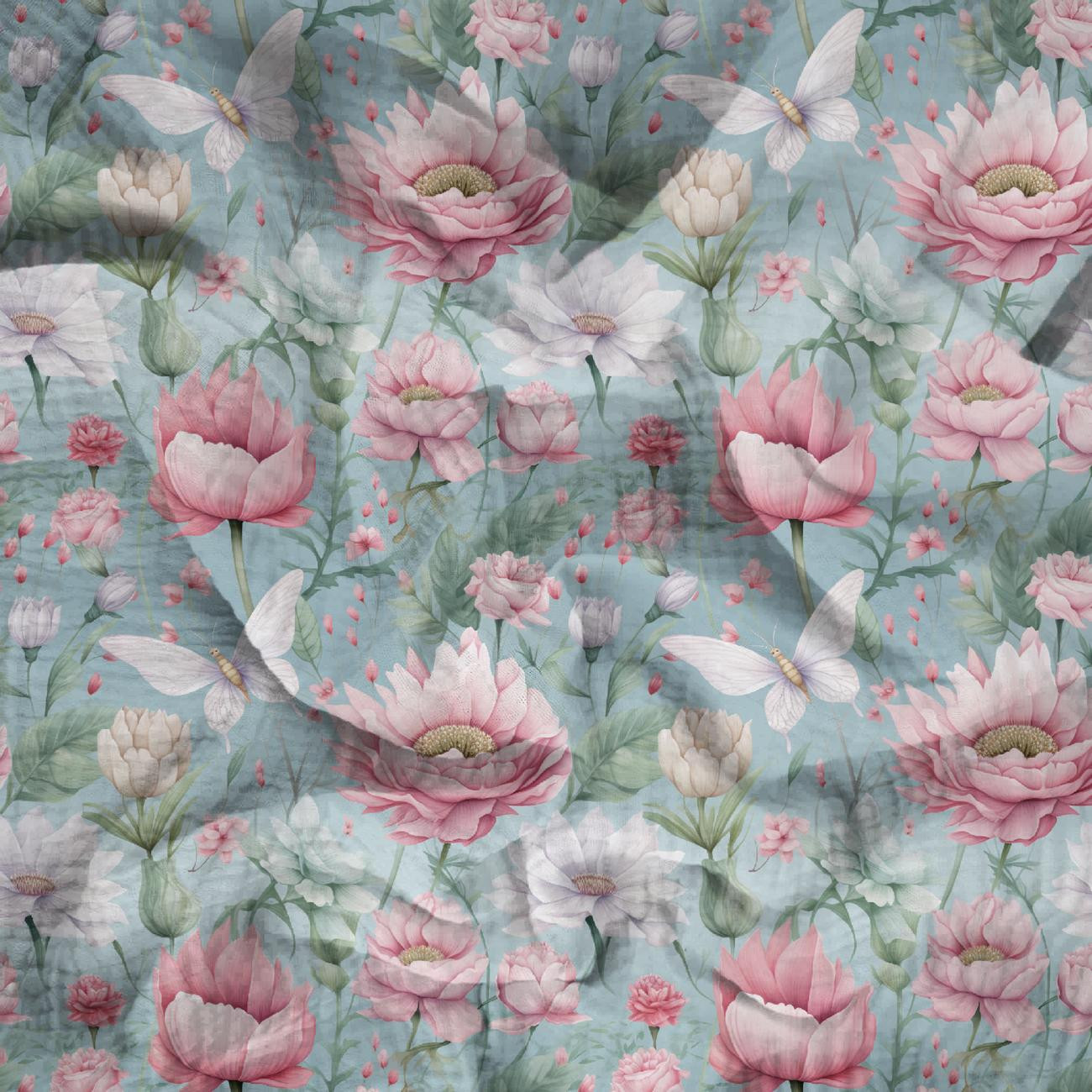 FAIRY WORLD wz.11 (FLOWERS) - Baumwoll Musselin