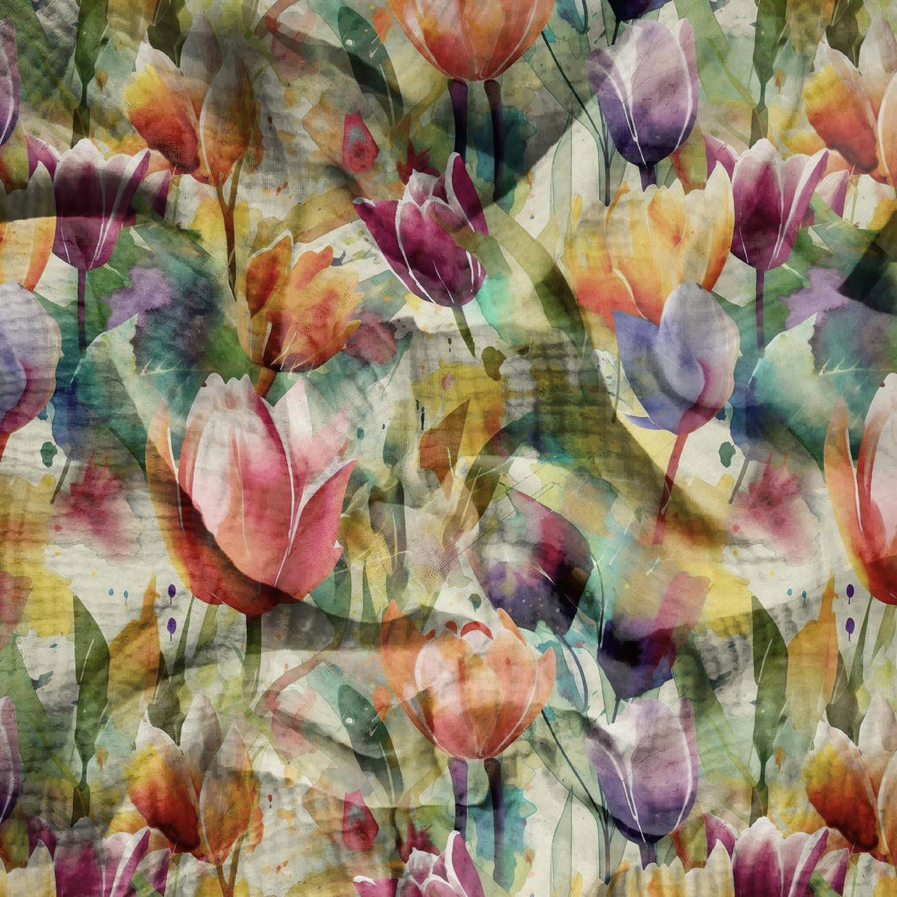 FLOWERS WZ.55 - Baumwoll Musselin