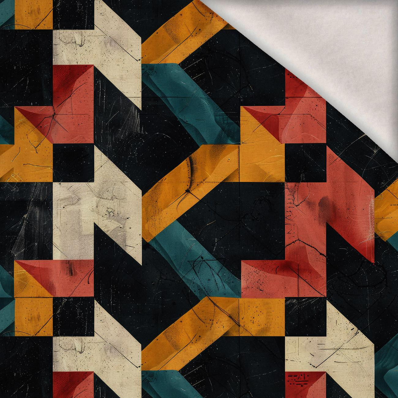 GEOMETRIC WZ. 1 - Wintersweat angeraut mit Elastan ITY