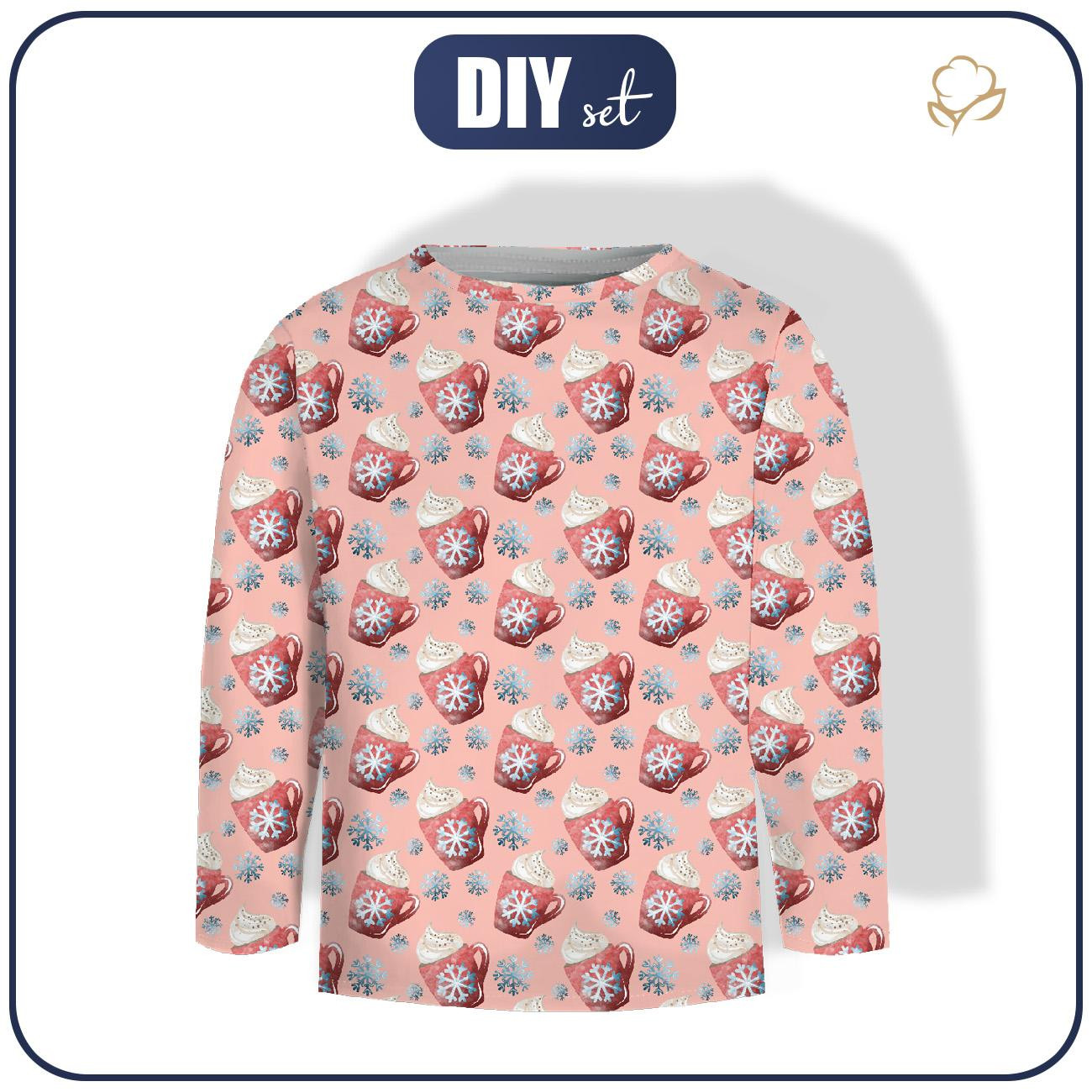 LONGSLEEVE - HEIßE SCHOKOLADE (WEIHNACHTSRENTIERE) - Single Jersey (122/128)