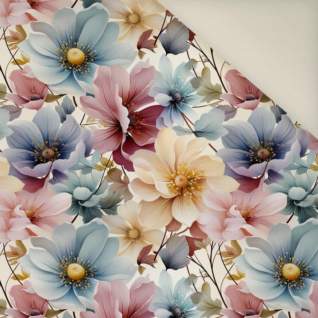 PASTEL FLOWERS WZ.13- Polster- Velours