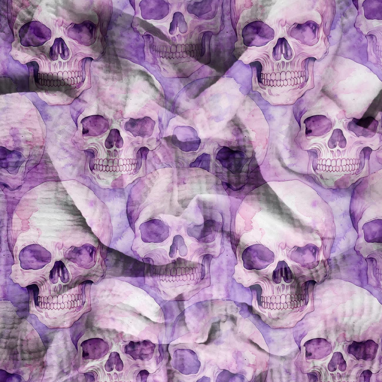 PASTEL SKULL - Baumwoll Musselin