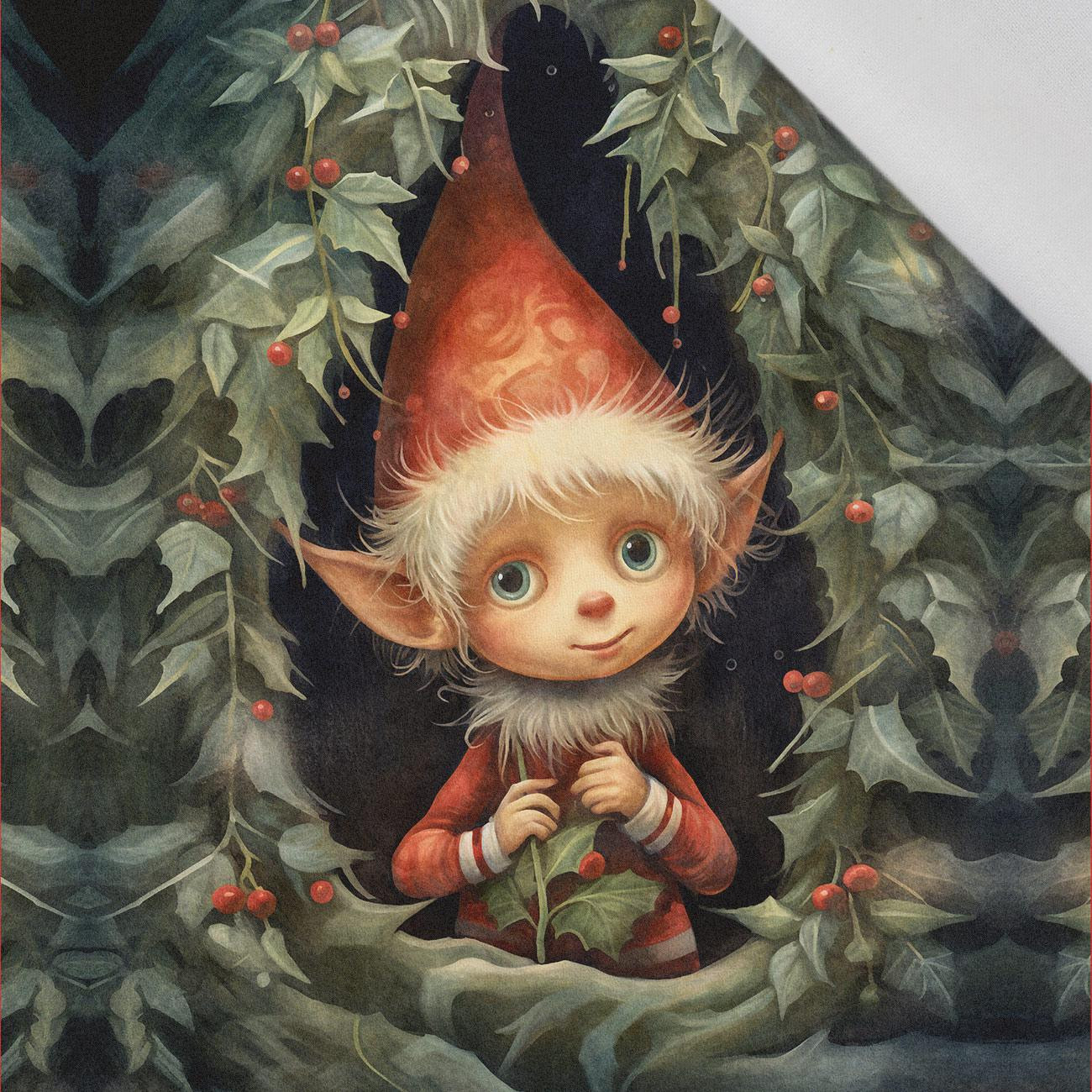 VINTAGE CHRISTMAS ELF - Paneel (60cm x 50cm)  Baumwoll Webware