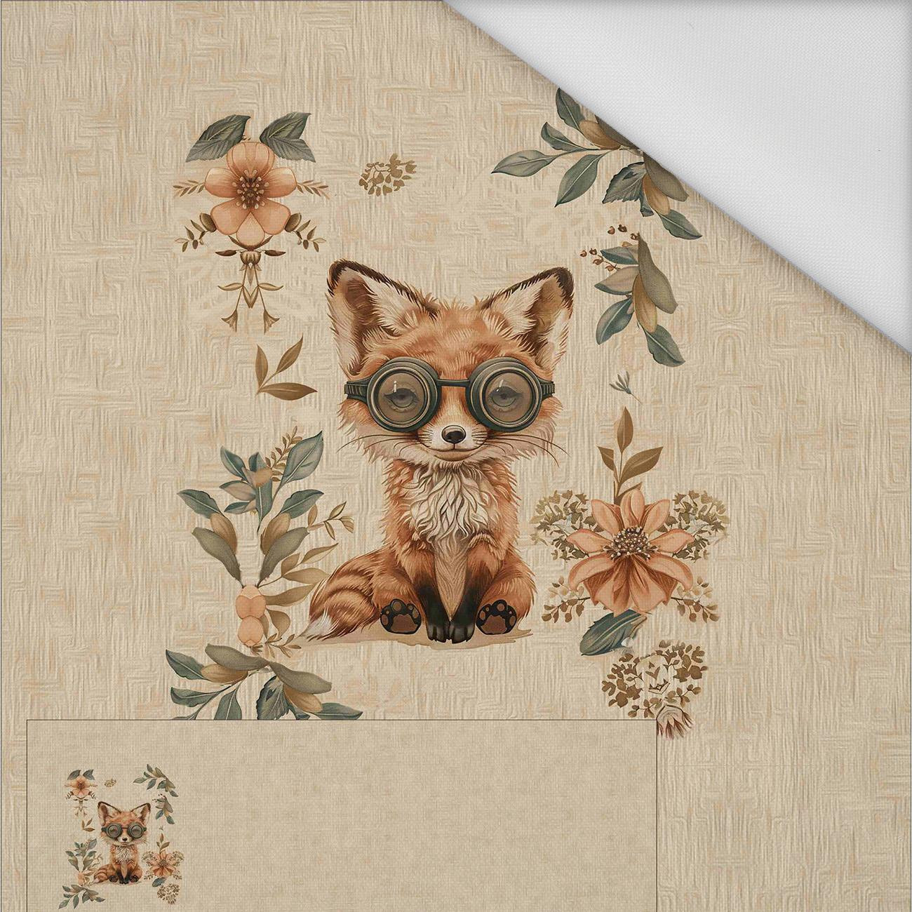 FOX STEAMPUNK FOREST - panoramisches Paneel  Wasserabweisende Webware (60cm x 155cm)