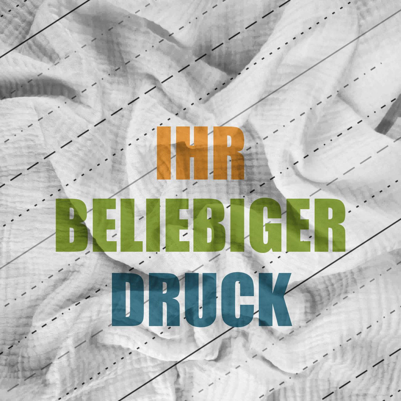 STOFF MIT EIGENEM AUFDRUCK - Baumwoll Musselin