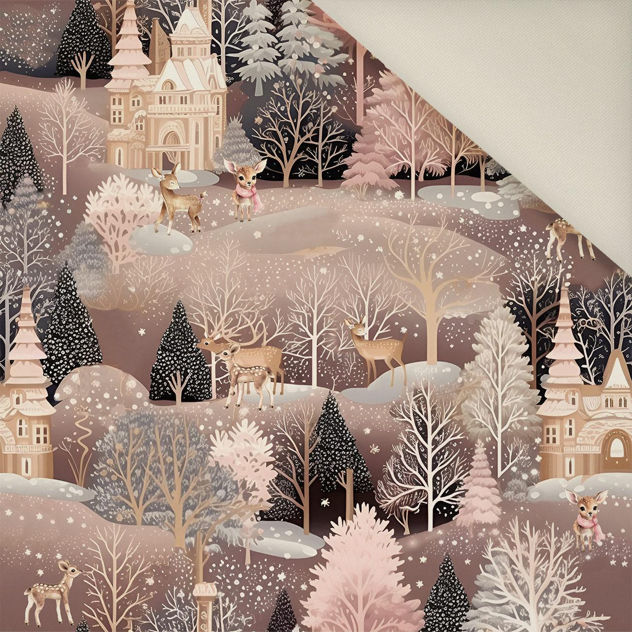 Pink Vintage Christmas wz. 3- Polster- Velours
