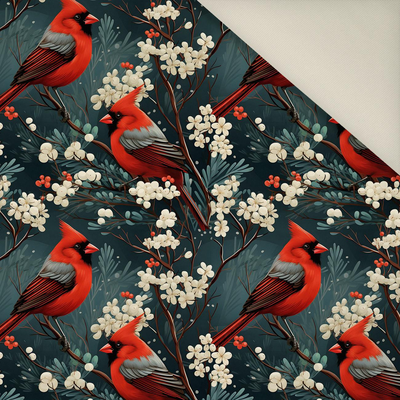 WINTER FLOWERS WZ.16- Polster- Velours