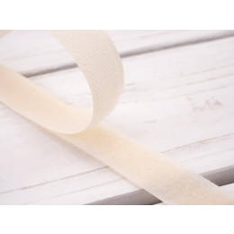Klettverschluss Breite 20mm weiß, komplett - nude