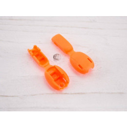 Kunststoff Endstück 18,5 mm zum eindrücken - neon orange