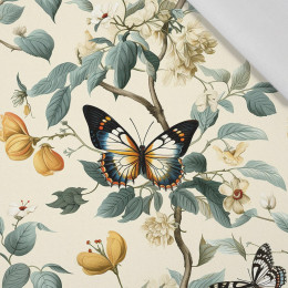 Butterfly & Flowers wz.2 (BUTTER YELLOW) - Viskose Webware
