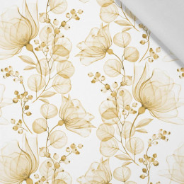 BLUMEN Ms 4 (gold) - Baumwoll Webware